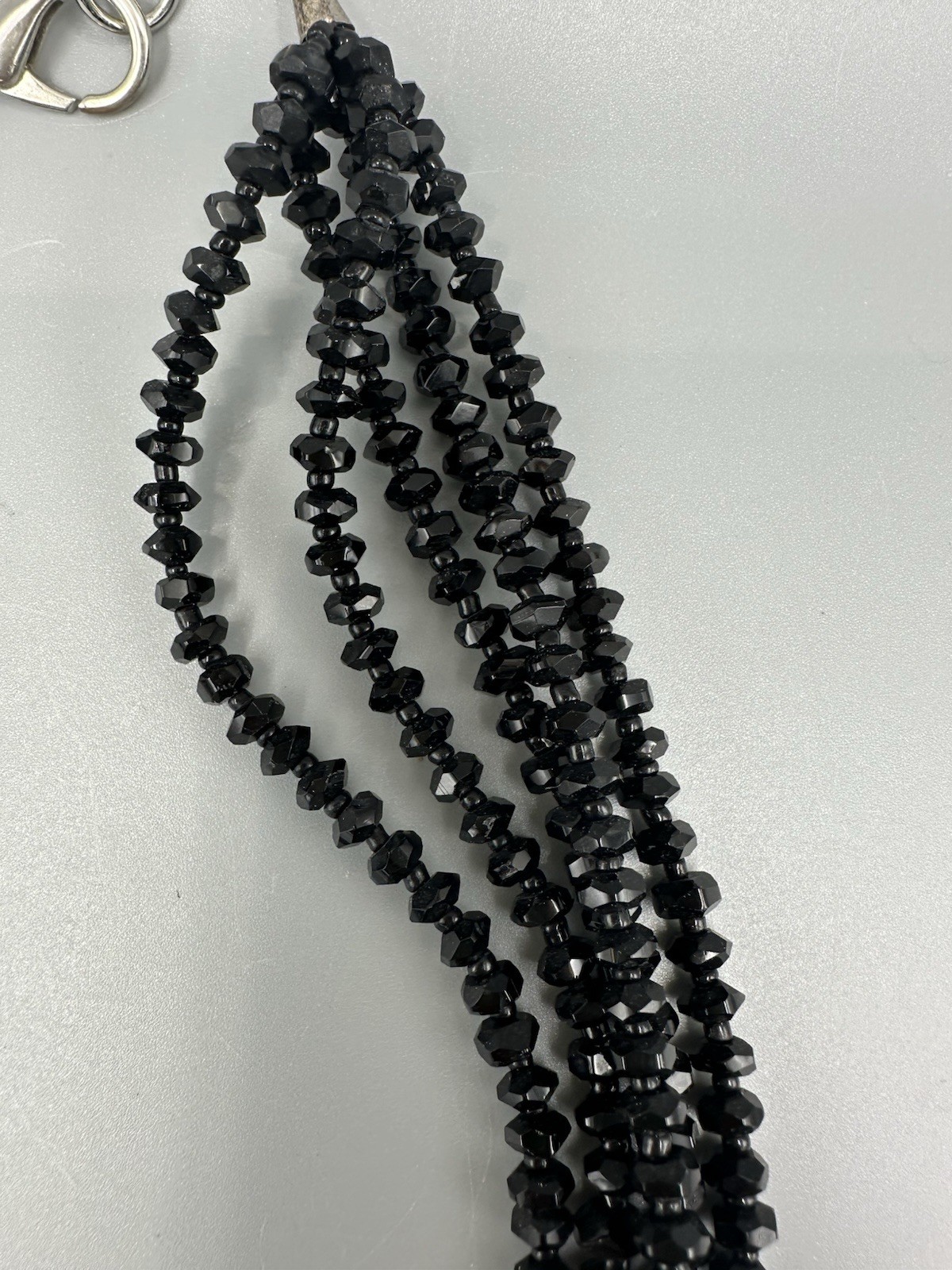 Ottaviani Bijoux Black Beaded Choker Necklace – Damaged
