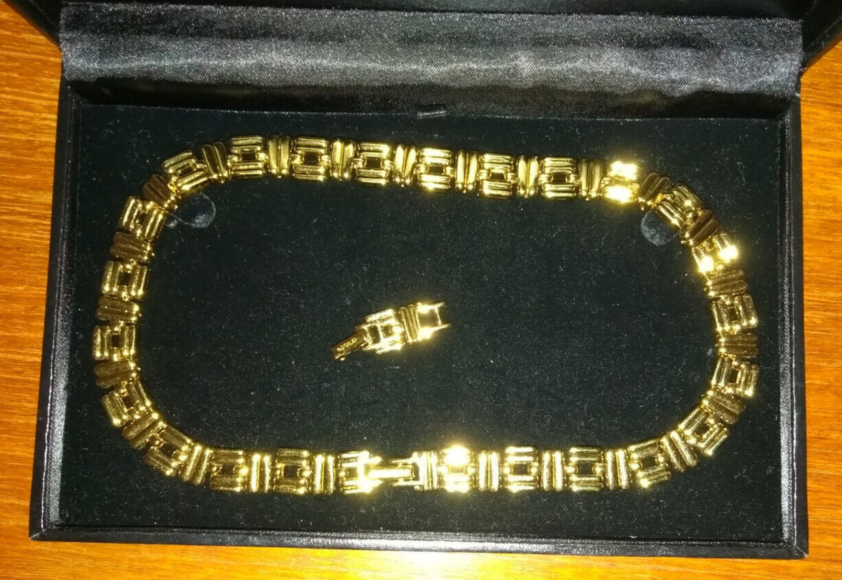 Ciro D’orlan Choker/Necklace Gold Plated Vintage Costume Jewellery 40cm 1cm 72gr