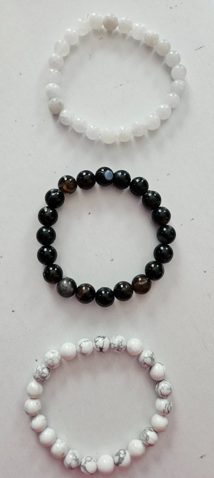 Natural crystal stone bead bracelets