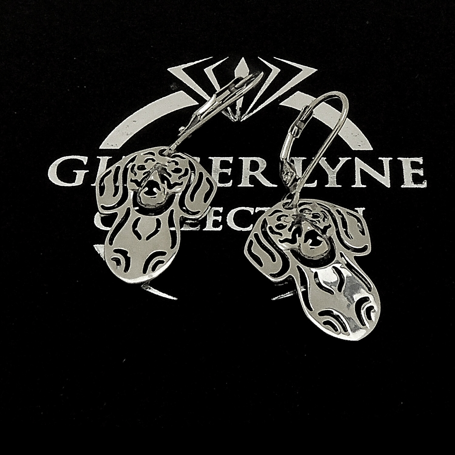 Dachshund Dog Sterling Silver Earrings Necklace Set Women Ginger Lyne Collection