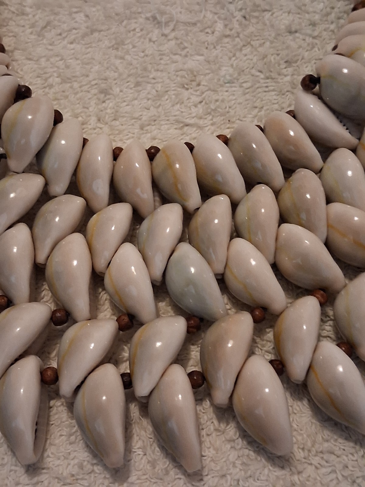 Statement Layered Cowrie Shell Bib 16″- 18″ Necklace By Natasha
