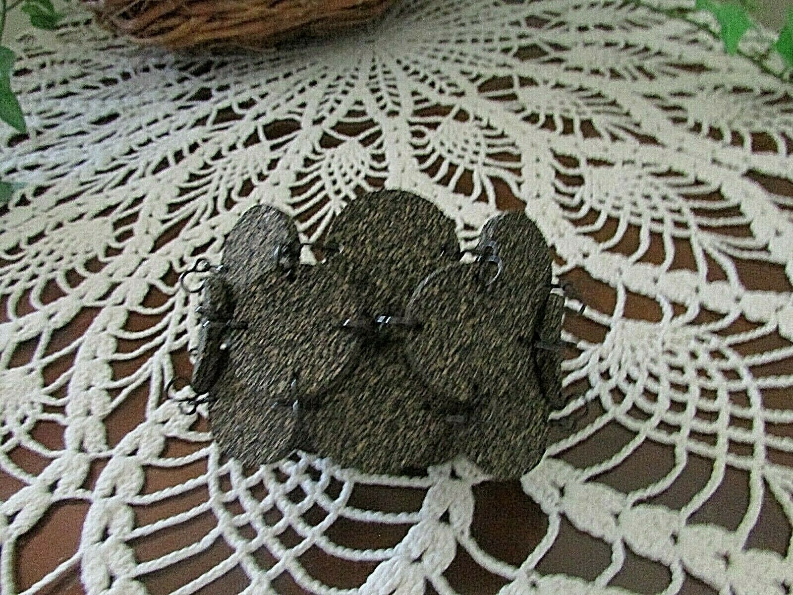 *Modernist Cork disk Bracelet black with Gold or tan Flecks-NEW