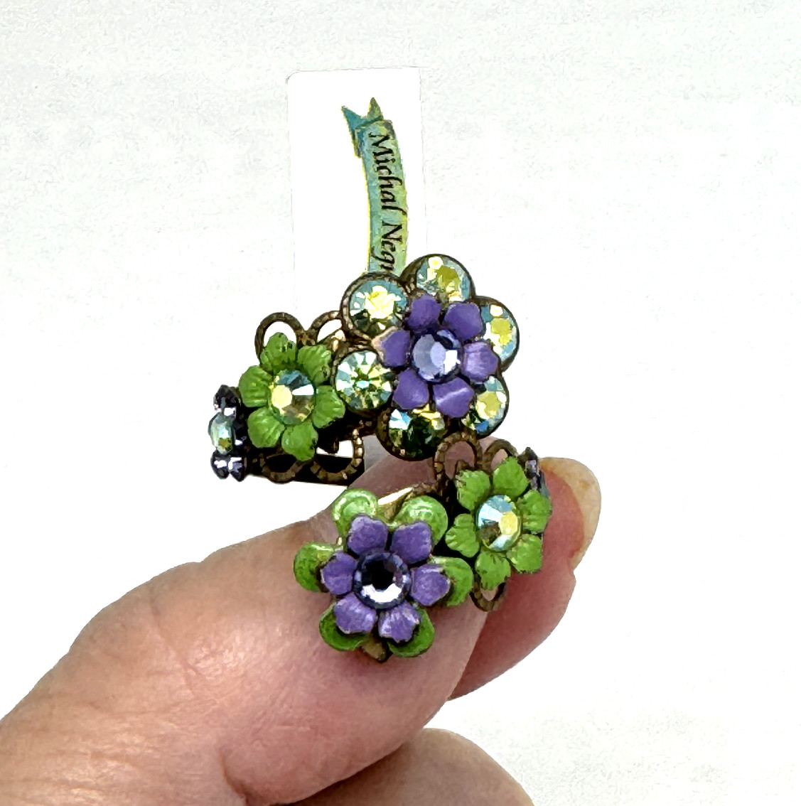 Lovely Michal Negrin Crystal Ring Women’s US 8.5 #55#