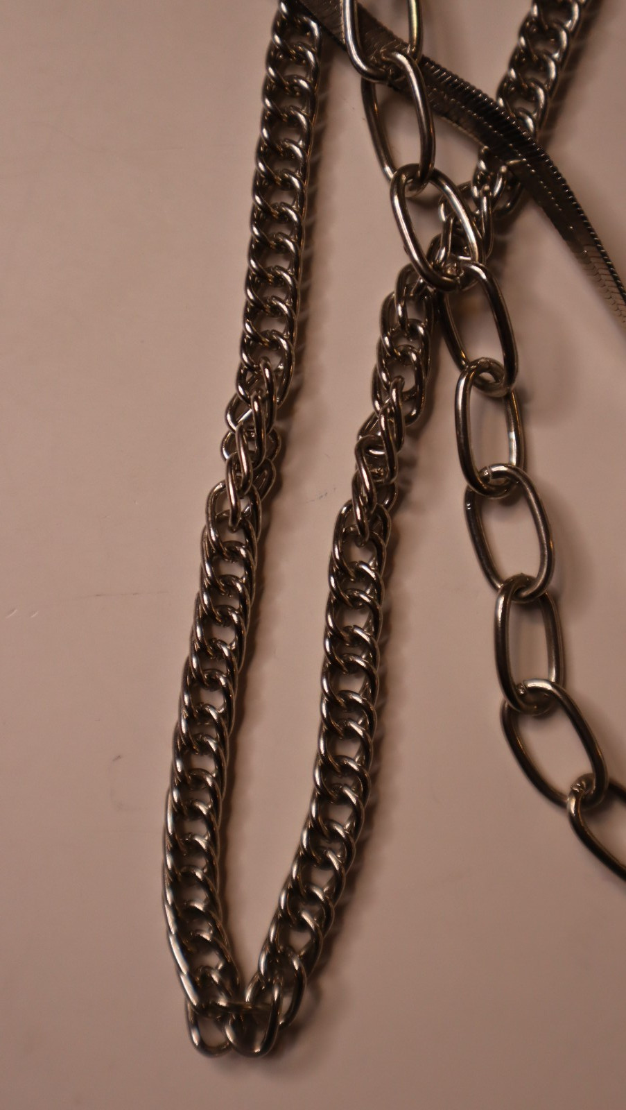 Silver tone 3 Strand necklace 19 inches long