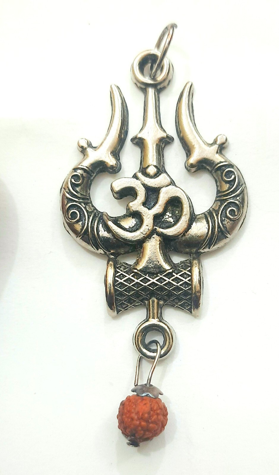 Mahakaal Rudraksha Pendant Lokit,Om Trishul Damru Shiva Pendant Spiritual Lokit