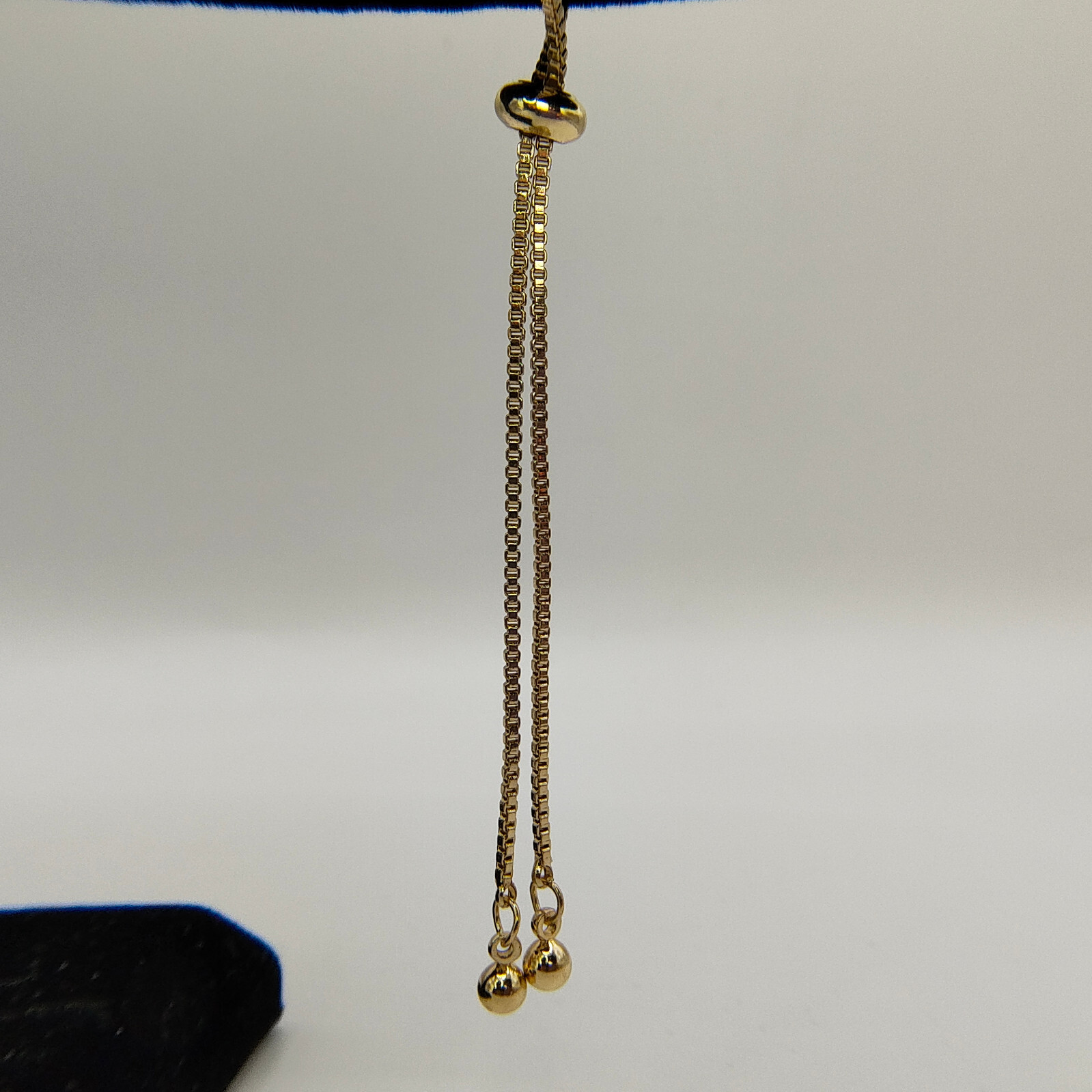Tree of Life Adjustable Bolo Bracelet White Rhinestone Gold Tone Slider Chain