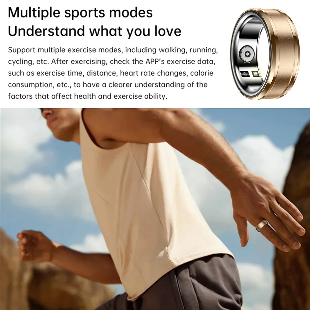 Smart Ring Waterproof Finger Ring Monitor Heart Rate Fitness Tracker Health