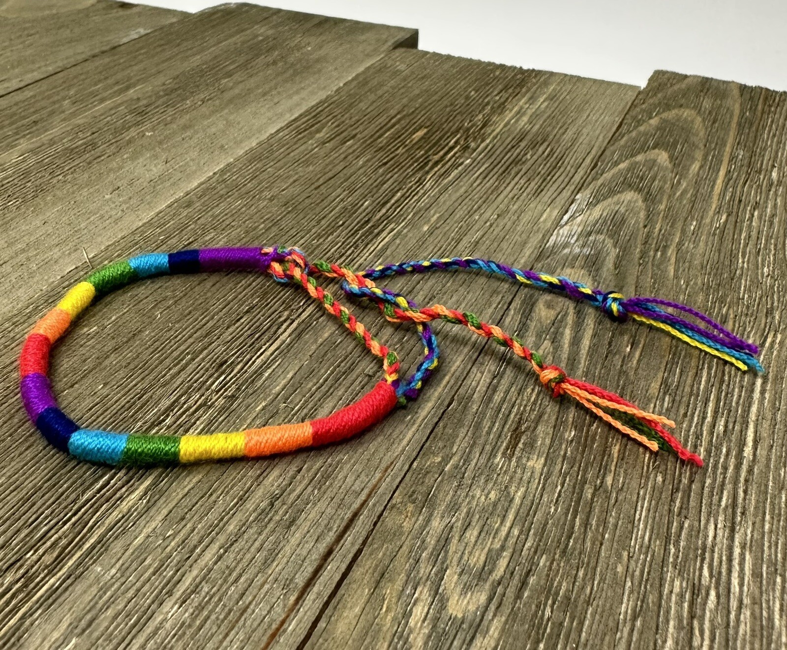 Rainbow Braided LGBTQ Gay Pride Bracelet