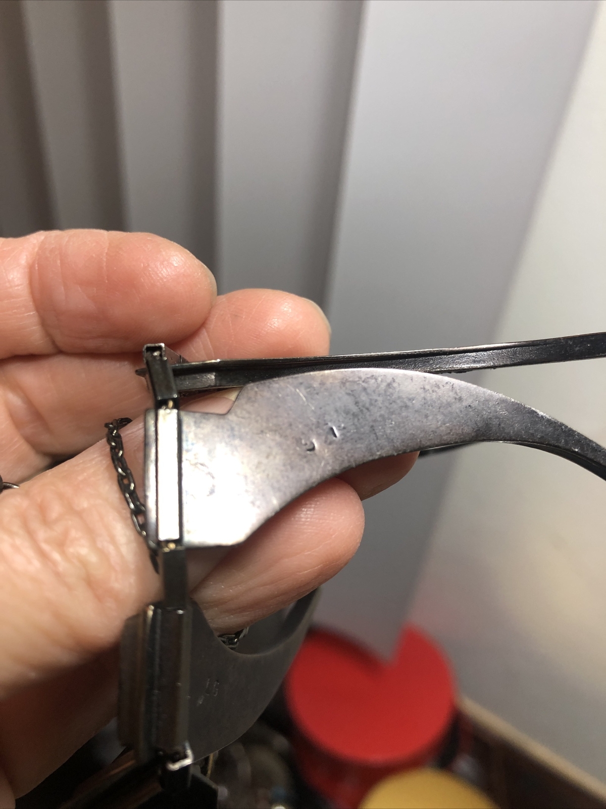 LADY GREY Sterling 925 Lobster Clasp Black Druzy Stone Claw Collar Necklace 16″