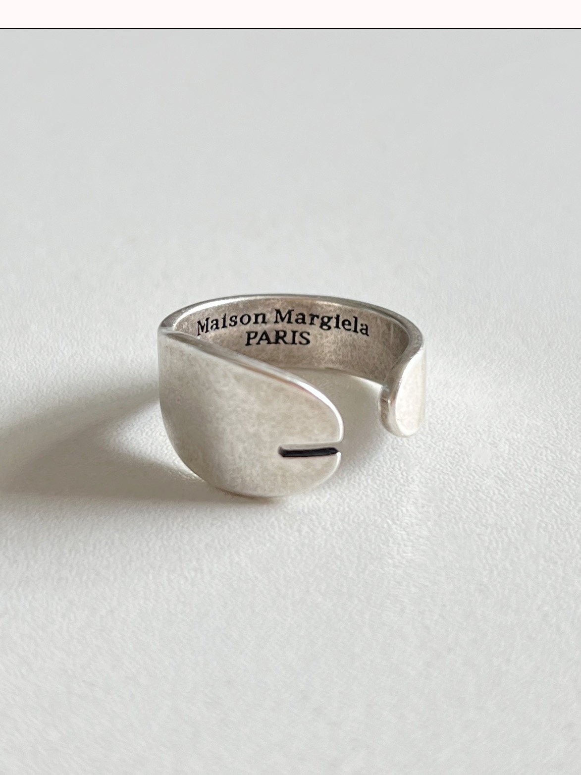 Maison Margiela – Tabi Brushed Silver-Tone Ring – Silver