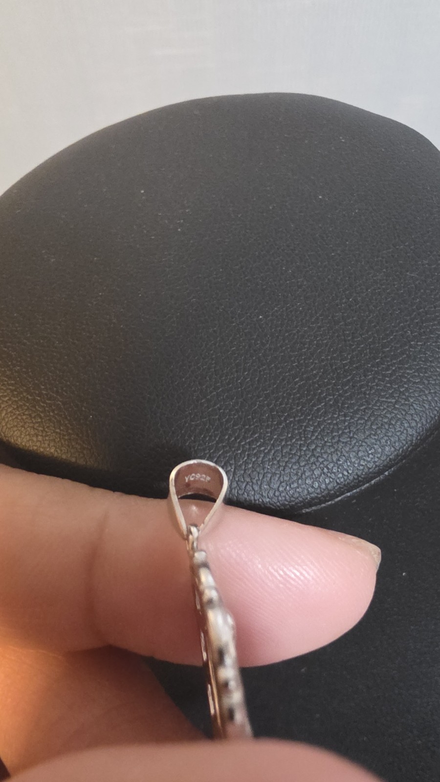 🪽 STAMPED 925 Sterling Silver Round Angel Charm Pendant 🪽