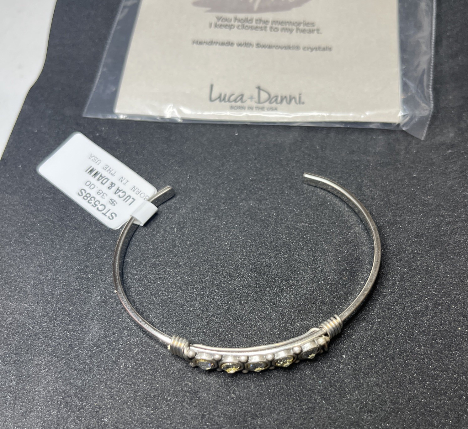 Luca + Danni April Birthstone Cuff Bracelet Regular Size NWT