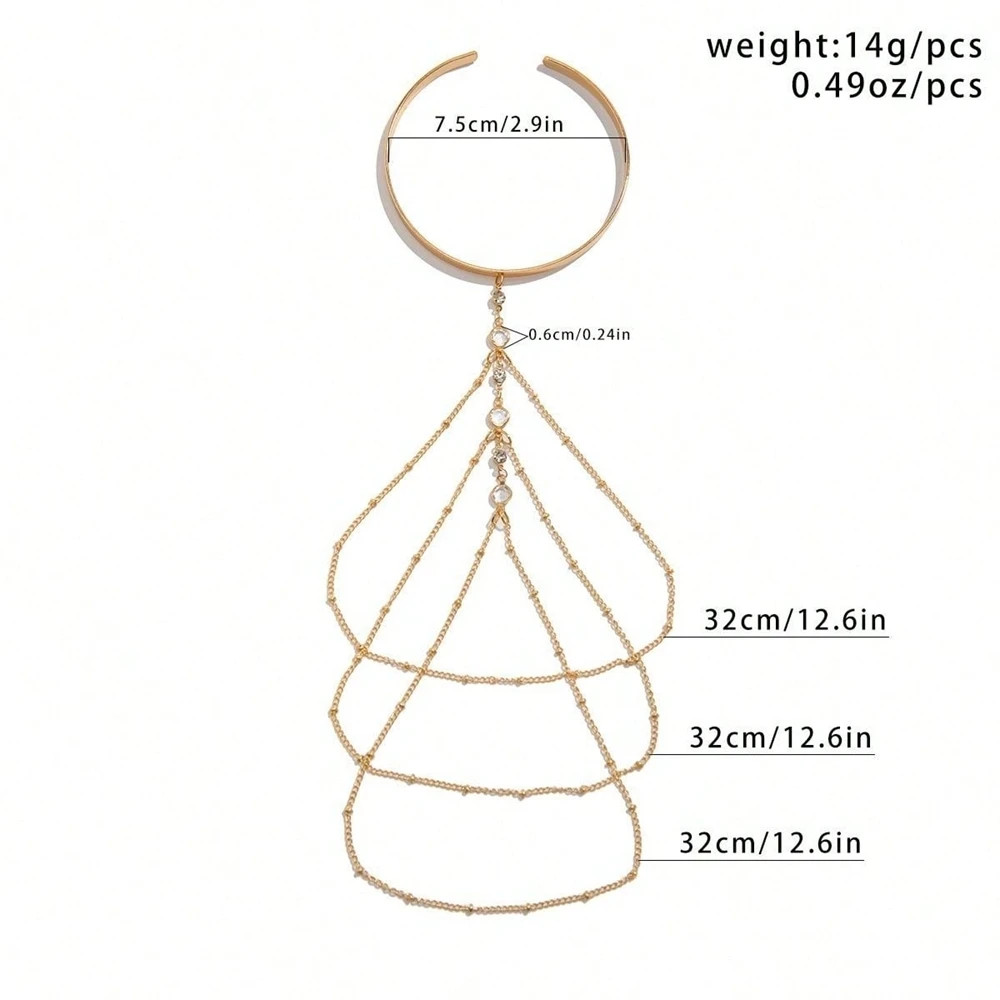 Trendy Arm Jewelry Fashion Multi-layered Chain Tassel Upper Women Accessories