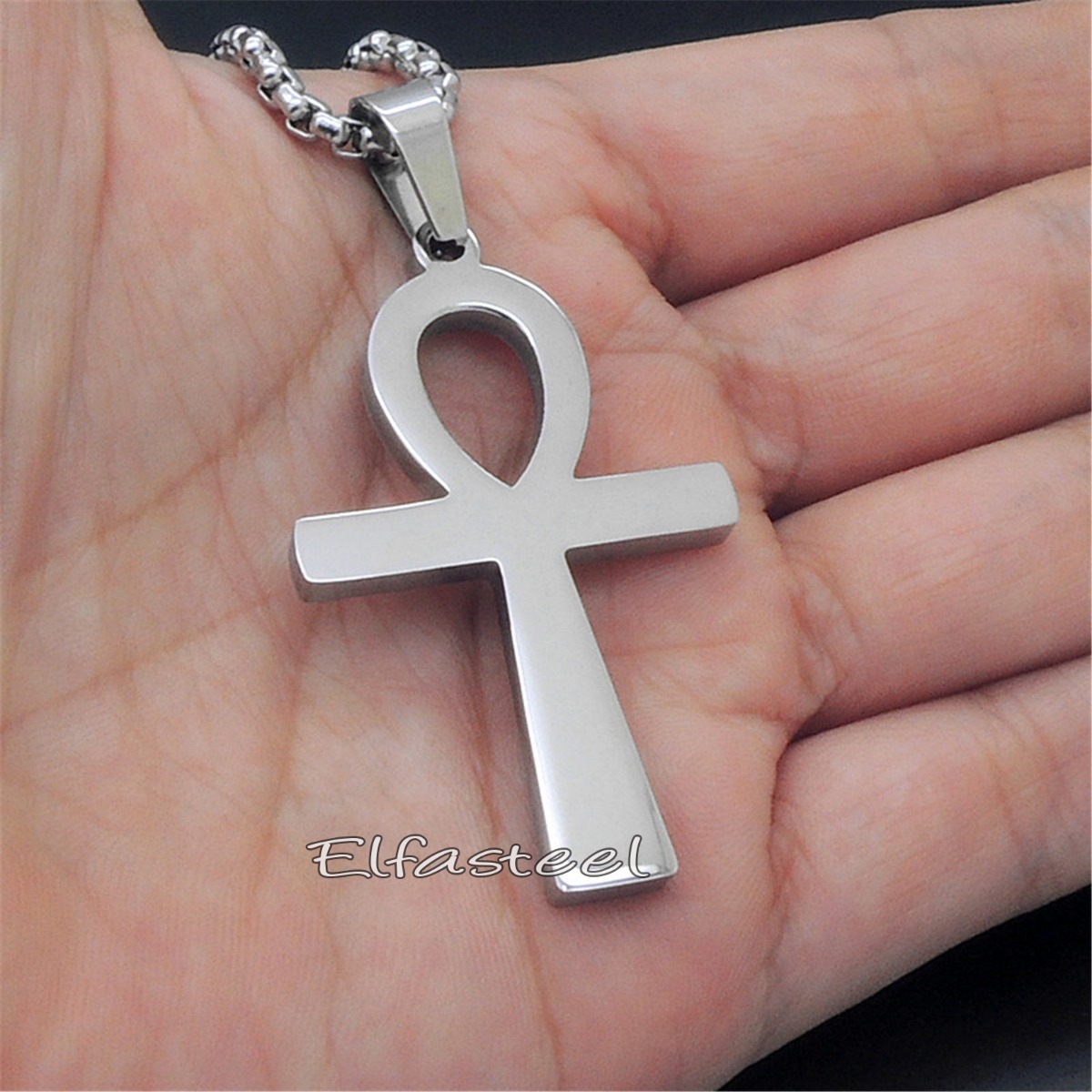 Ancient Ankh Cross Egyptian Symbol Of Life 316L Stainless Steel Pendant