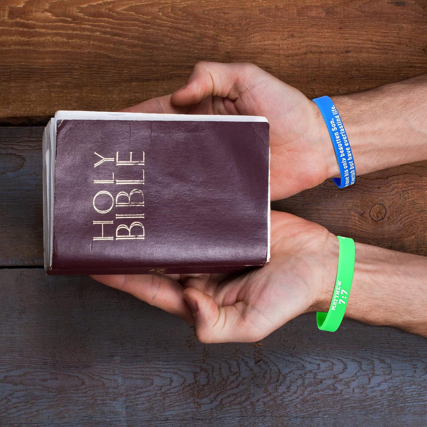 48 Pcs Bible Verses Bracelets Motivational Christian Rubber Bracelets