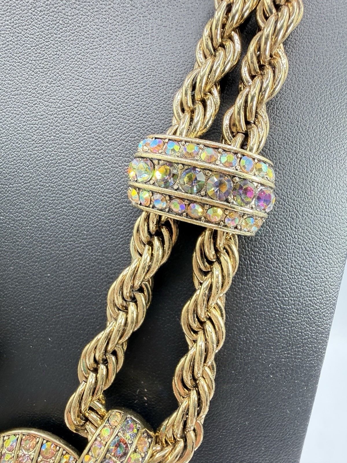 Heidi Daus Chain Of Events AURORA BOREALIS Necklace Bracelet Jewelry Set OF 2