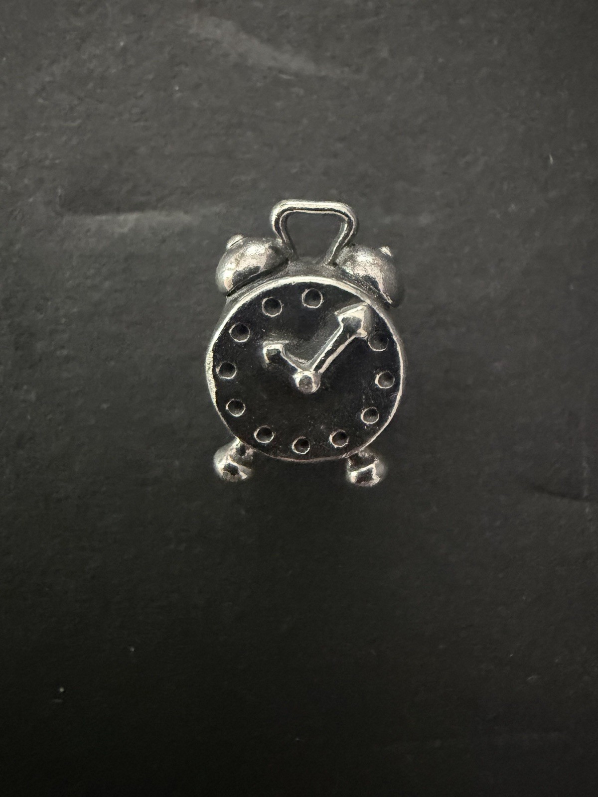 Authentic Pandora Alarm Clock Charm Retired Sterling