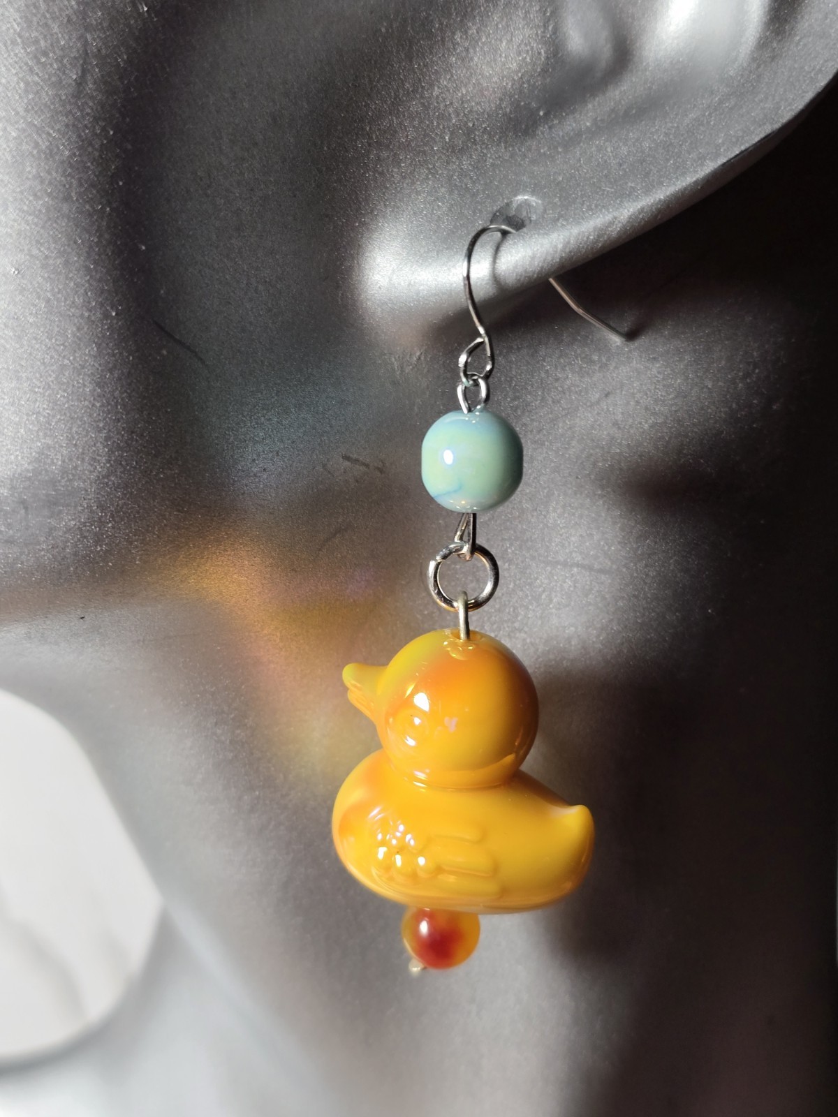 Duck lovers These duck earrings are for you. Handmade and make great gift.