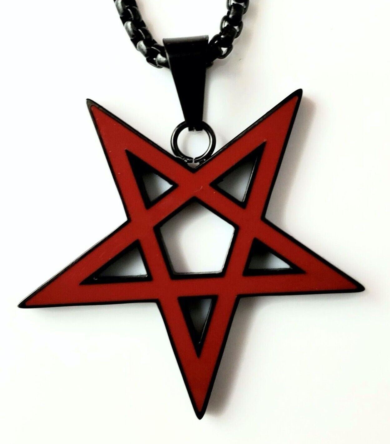 Pentagram Red goth occult punk alternative satanic pagan witchcraft