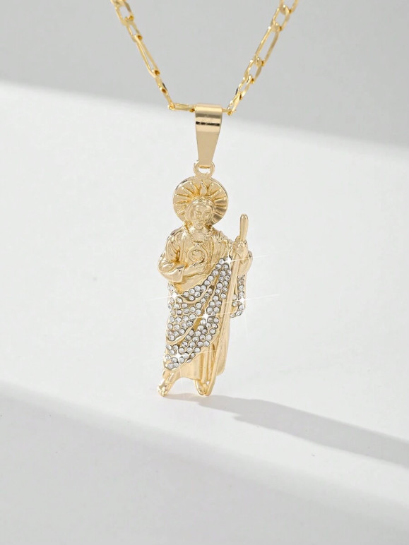 ST JUDE RELIGIOUS PENDANT NECKLACE STAINLESS STEEL CHRISTIAN MEN’S WOMEN’S GIFT