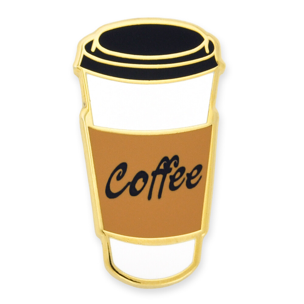 PinMart’s Cute Coffee To-Go Cup Trendy Enamel Lapel Pin