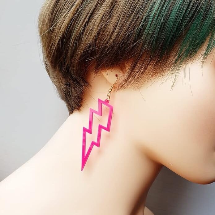 Hook Earrings Neon 80’s 90’s Retro Large Bright Funky Ladies Girls Party Rave