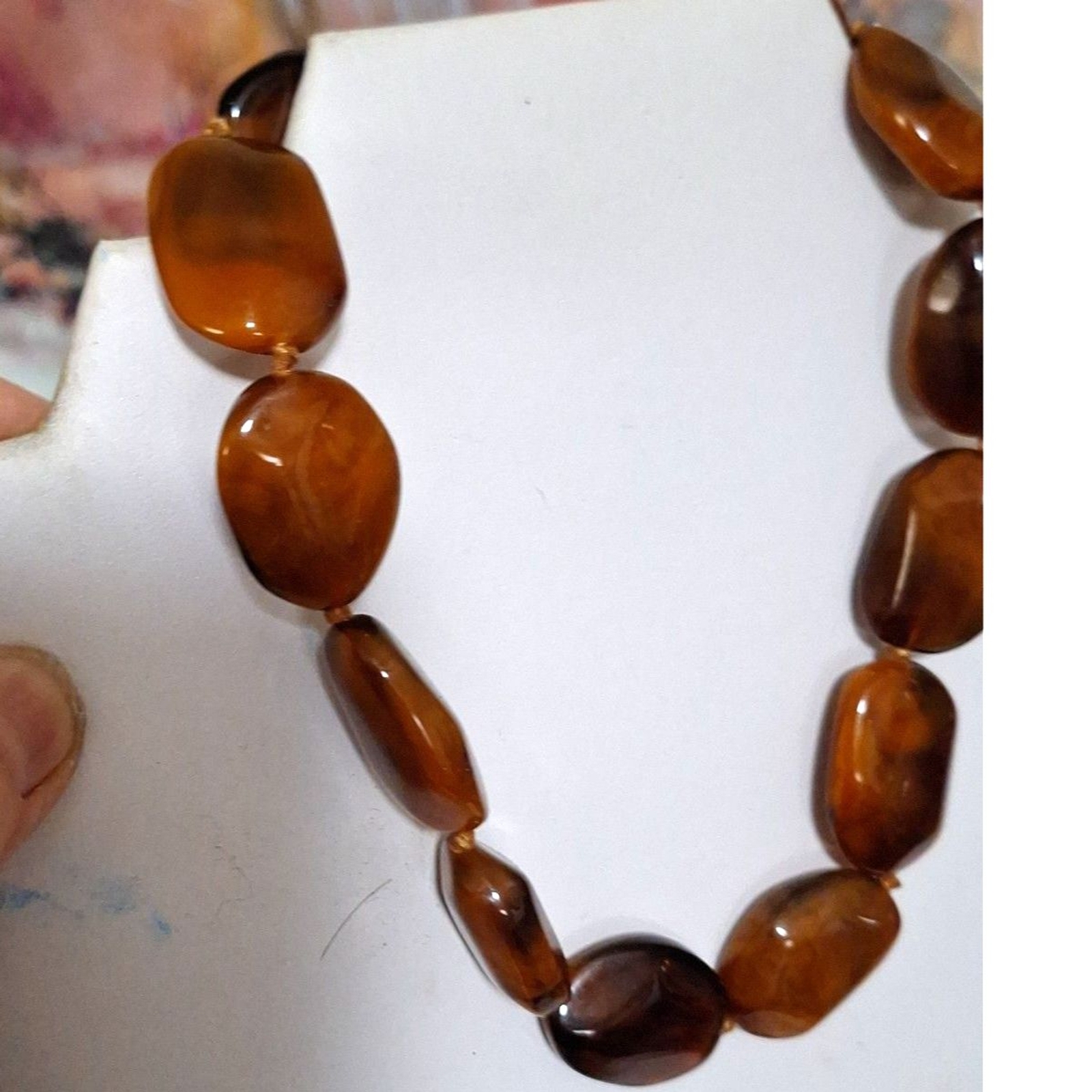 Acrylic Choker Collar Necklace Stone Look Cottagecore Old Money City Chic