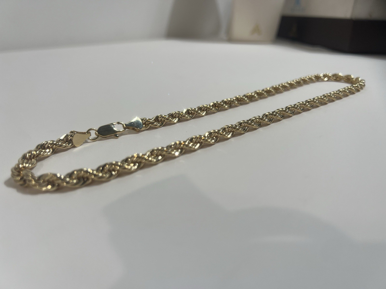 Gold Plated Rope Chain Necklace Men Women Jewelry Hip Hop Style