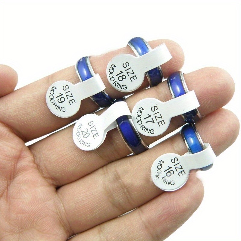 Emotion Sensitive Mood Rings 100pcs Bulk Color Changing Temperature Rings