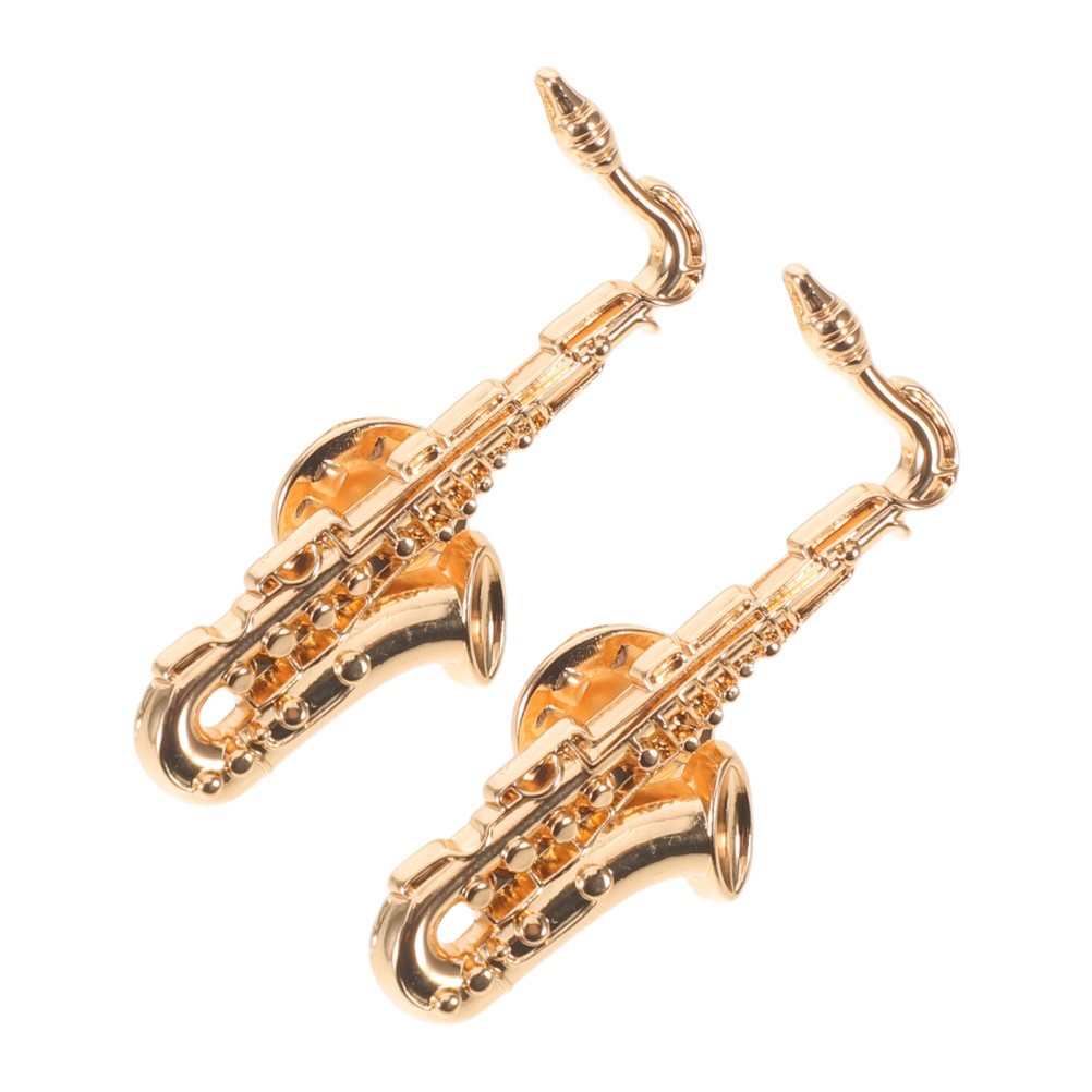 2 Pcs Music Badge Miniature Musical Instrument Brooch Electric Guitar Pin