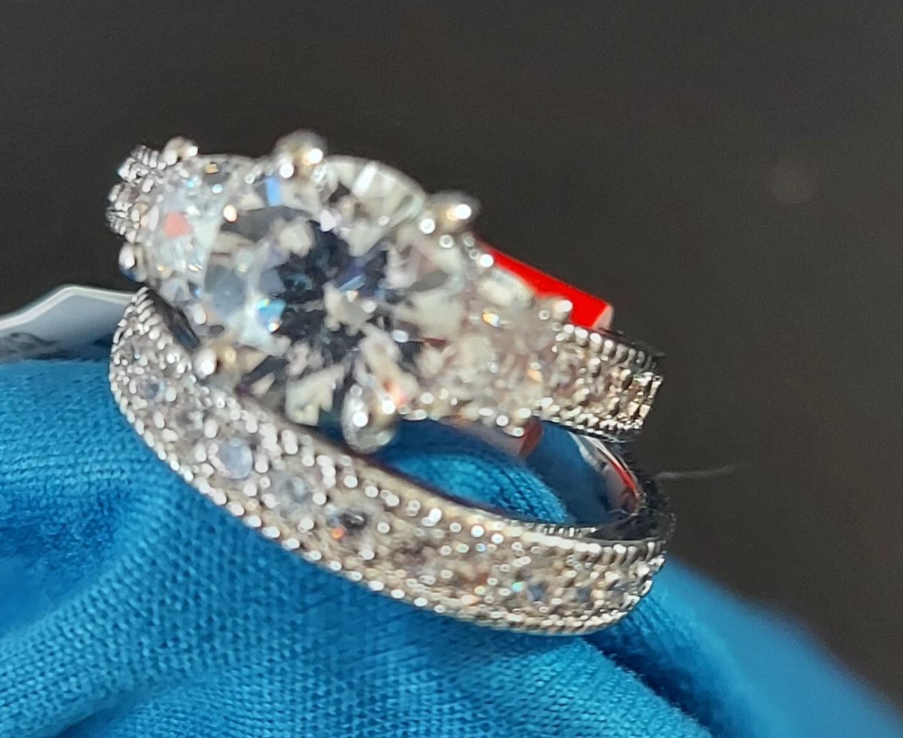 RS Covenant’s Fashion Ladies Ring-615 2Pc Wedding Set Cubic Zirconia-Choose Size