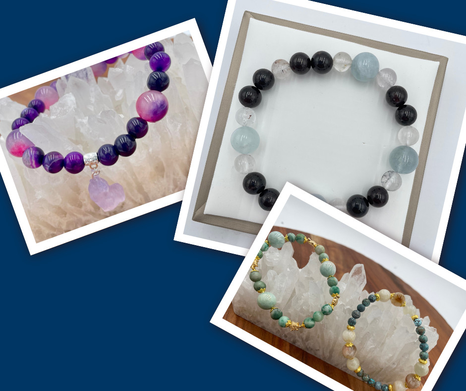 Lot 10 Pcs Mix 6-12mm Natural Crystal Elastic Mixed Shape Bead Bracelet