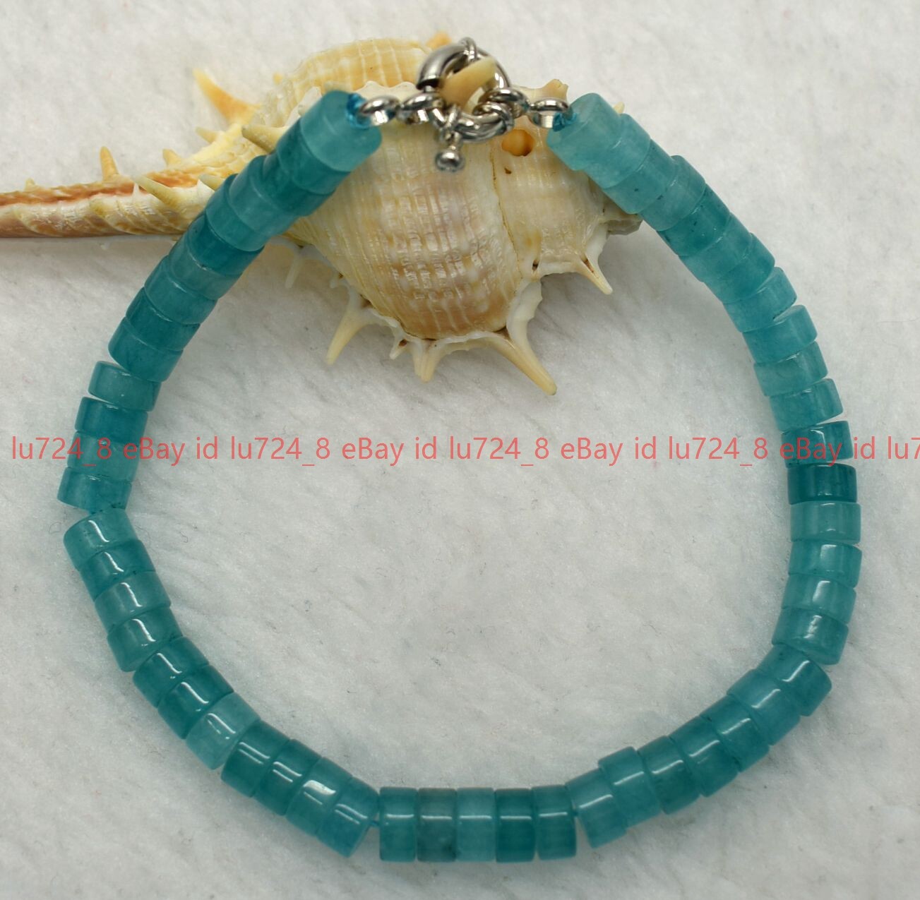 Multiple Styles Natural 3x6mm Blue Amazonite Cylindrical Beads Bracelet 6-9″