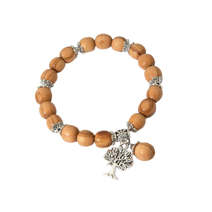 Holy Land Gifts Tree of Life Olive Wood Bracelet | Bracelet – Christian Gift