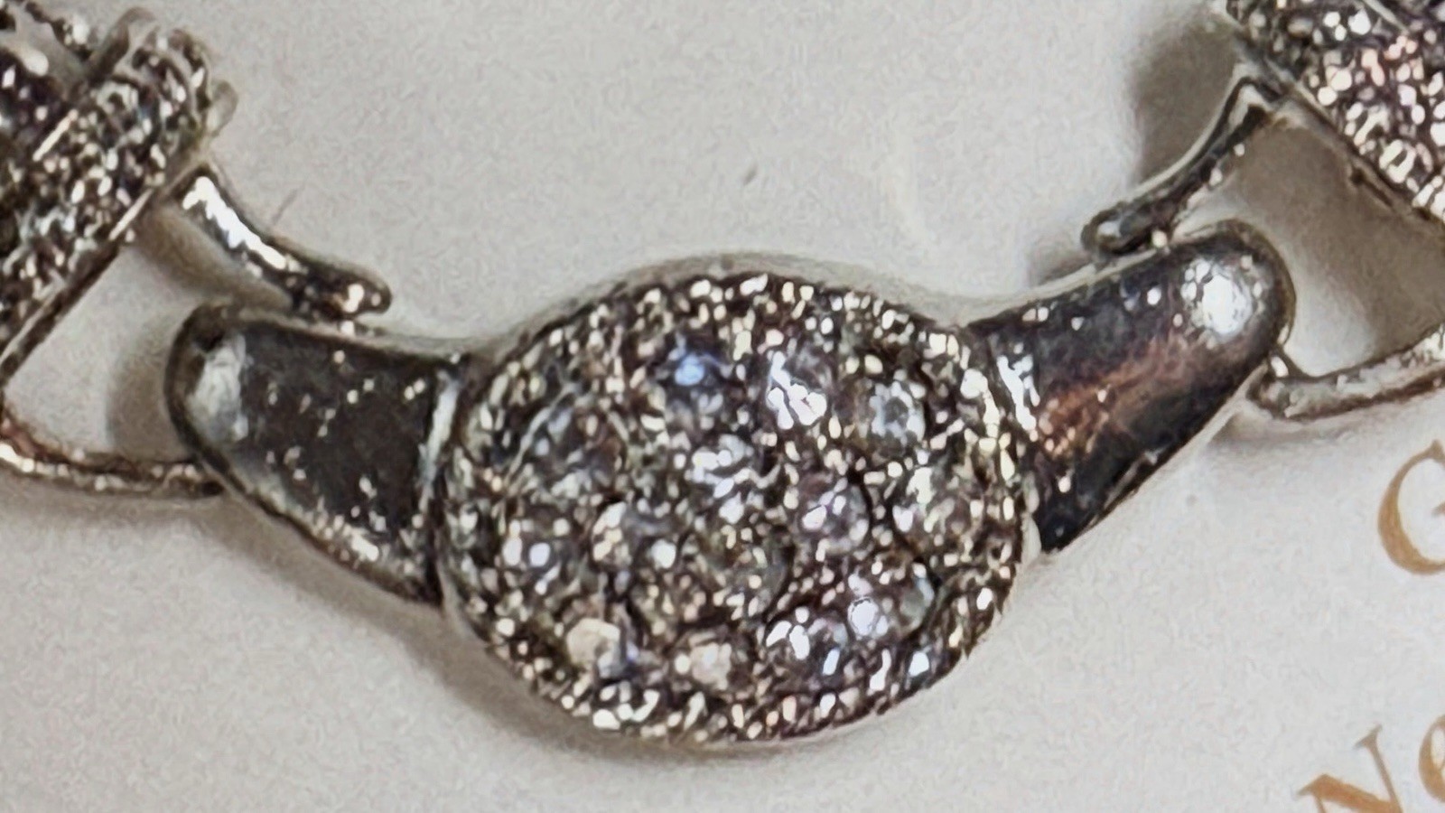 Silver Tone Crystal Necklace Earring Set Rhinestone Toggle Clasp Gift Box NWOT