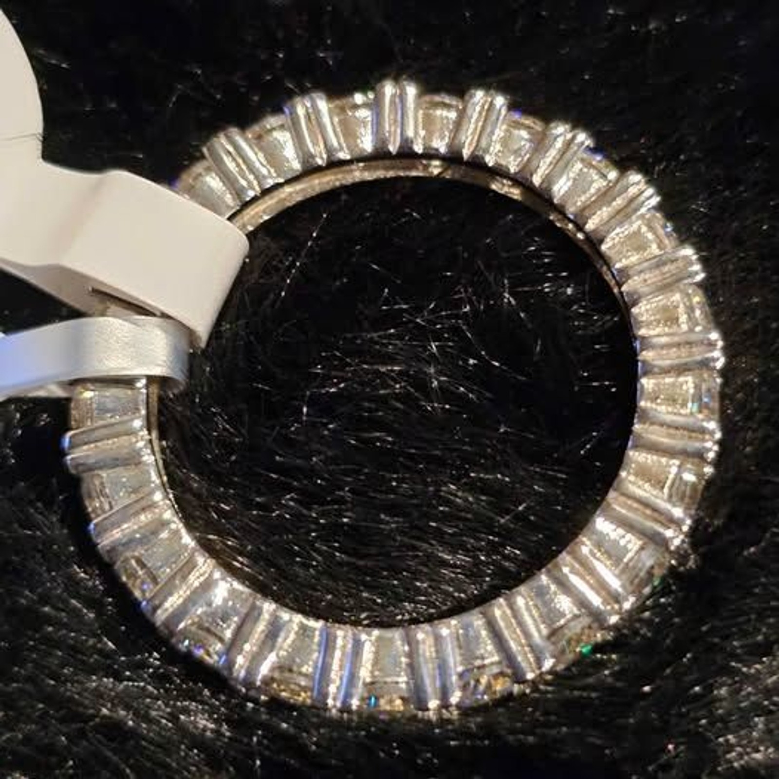 2.12CTW VVSD Moissanite Eternity Band in 925 sterling silver. Size 7