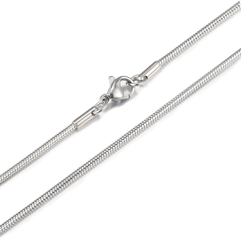 0.9mm-2.0mm Silver/Gold Plated Stainless Steel Herringbone Snake Chain Necklace