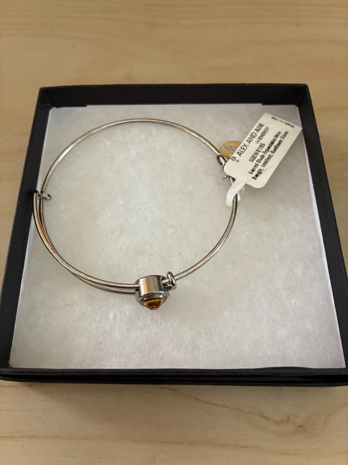 NWT Alex and Ani Sacred Studs Sunflower Intellect Bangle Gold Plated – Rare