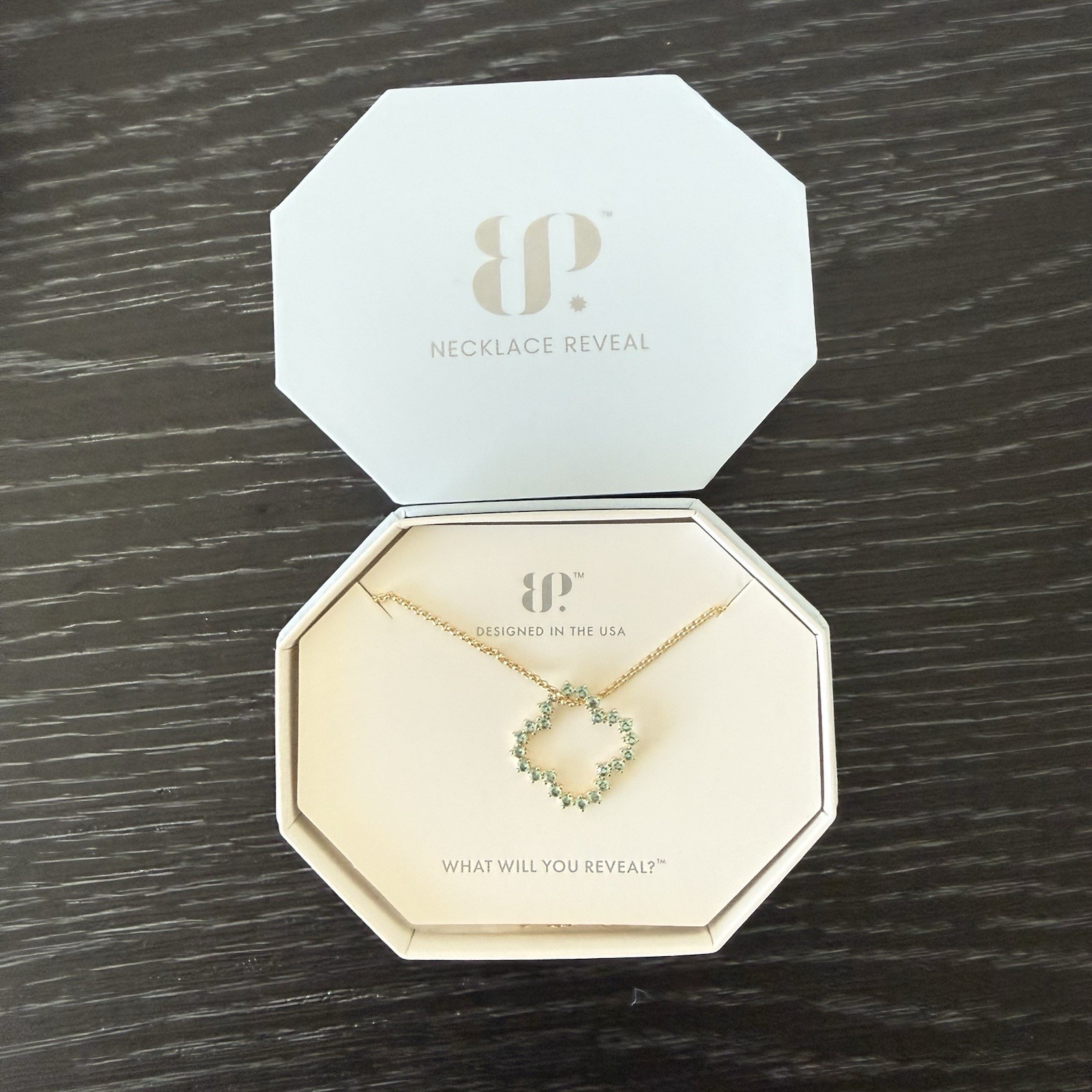 Bomb Party Clover Necklace “Round of Applause” NK34963 Paraiba Tourmaline Gold