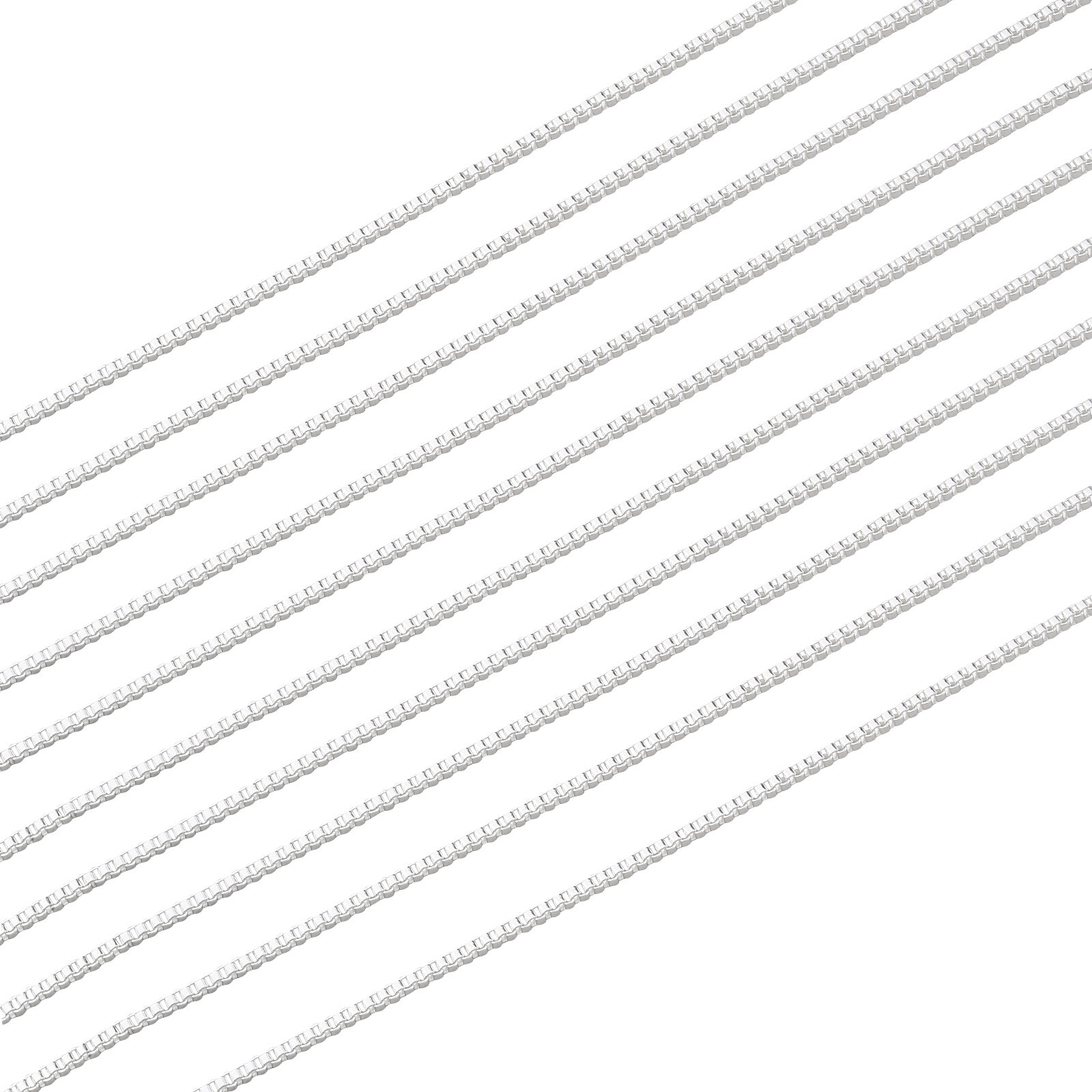 10X Jewelry Findings Box Necklace 925 Silver Plated Necklace Chains For Pendant