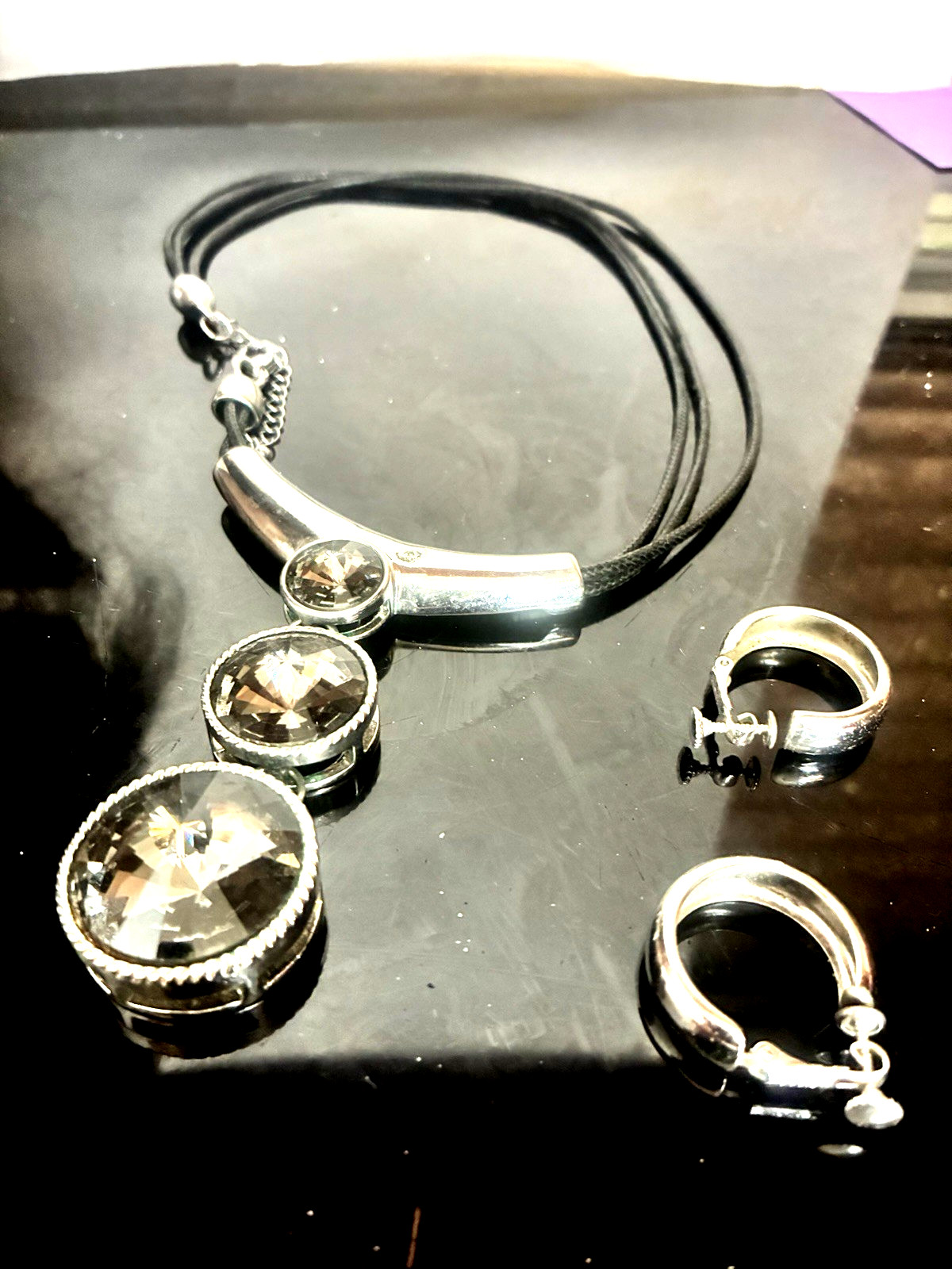Costum Silver Tone Minamalist Jewelry Silver Clamp on Earrings