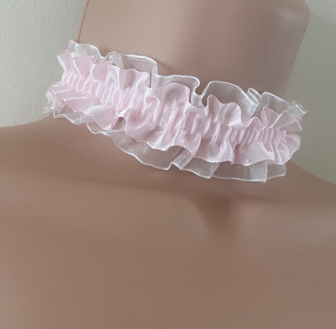 New Fashion Jewellery Ladies Women’s,Pink Ruffle LACE Chakor Necklace party