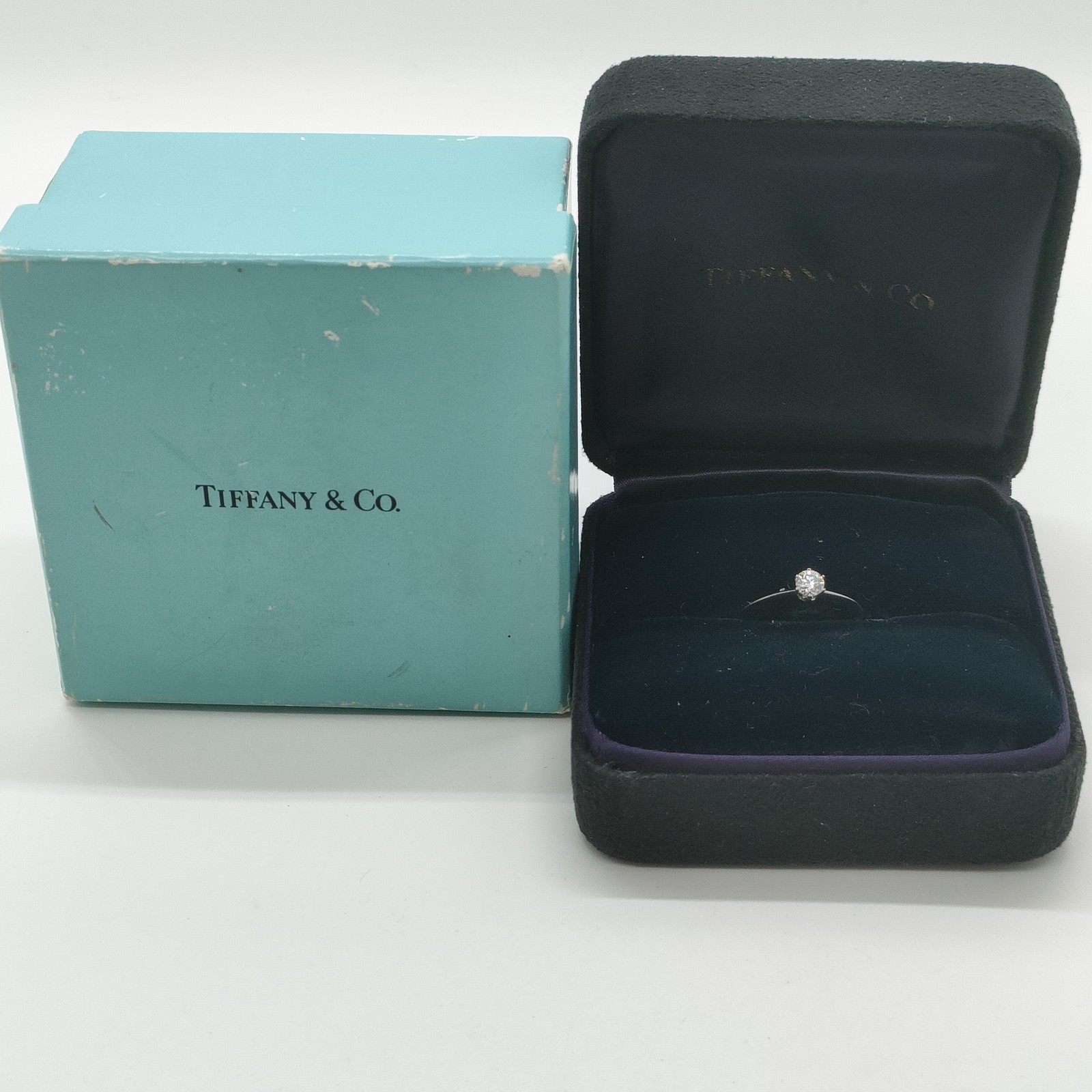 Tiffany and Co. Ring Solitaire Natural Diamond 0.28ct Platinum 4499611