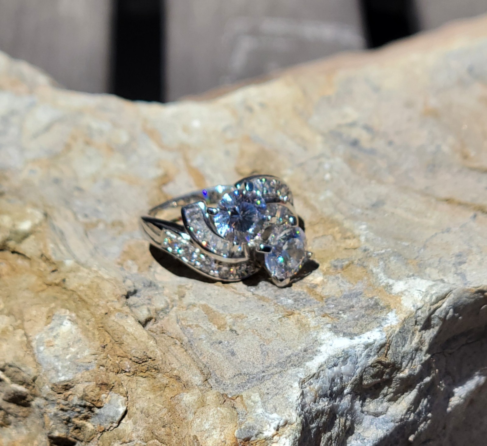 2.16 Cts CZ 925 Sterling Silver Ring Sz 7