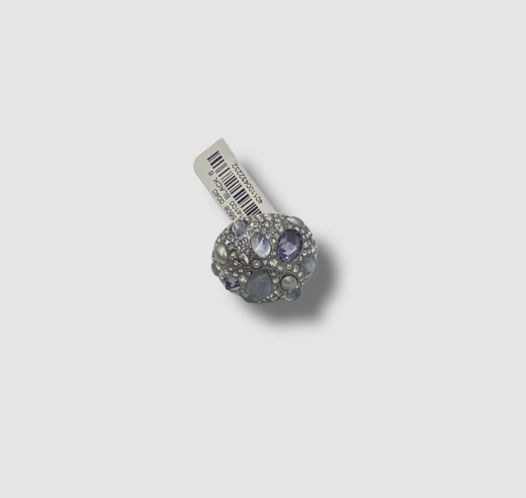 Neiman Marcus Women’s Black Stone Cluster Pave Cocktail Ring Size 6