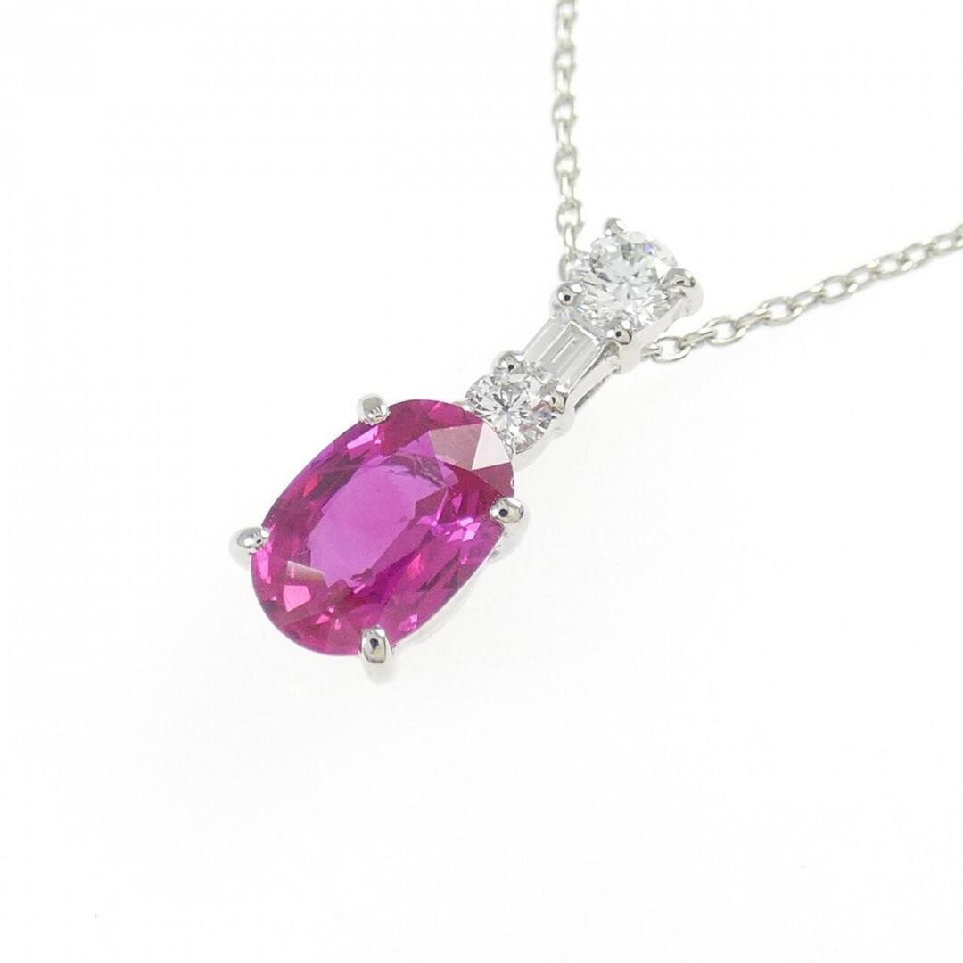 PT900/PT850 Ruby Necklace 0.93CT