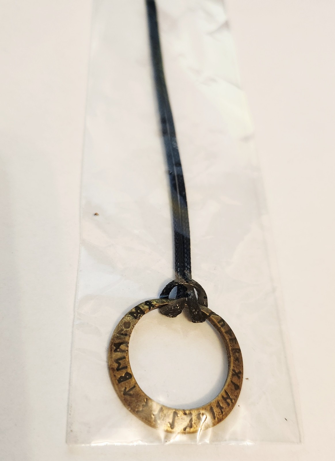 Bronze Tone Mens Womens Norse Nordic Viking Rune Amulet Circle Pendant Necklace