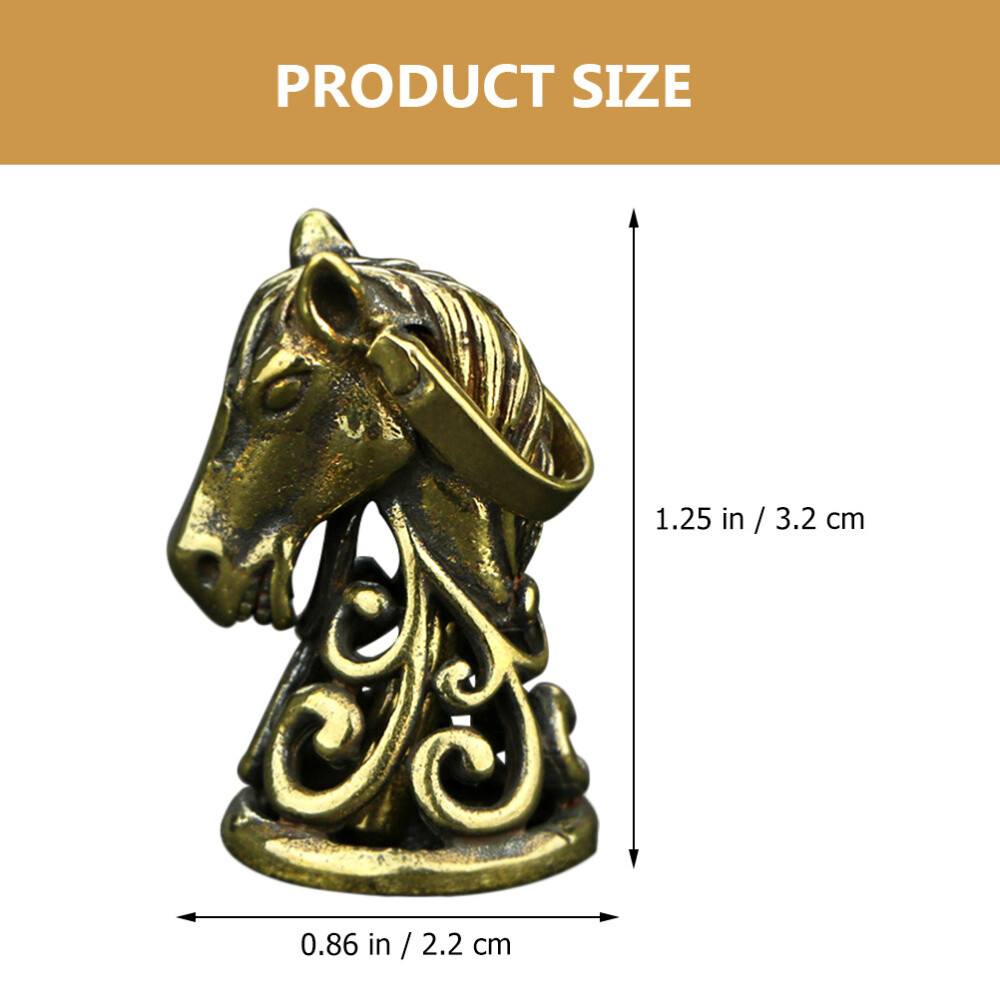 Vintage Horse Cast Iron Brass Bell Antique Pendant Keychain Bronze