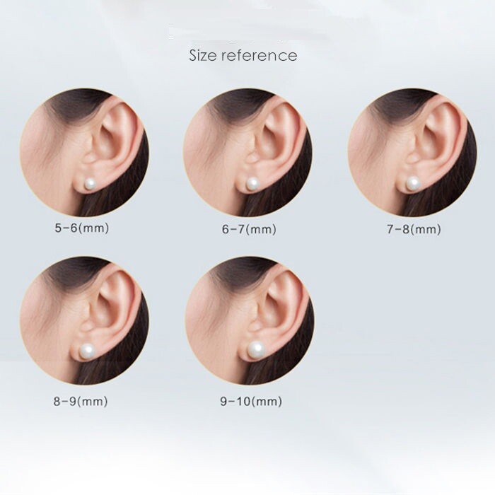 Genuine White Cultured Freshwater Pearl Stud Earrings 925 Silver 6/7/8/10mm USA