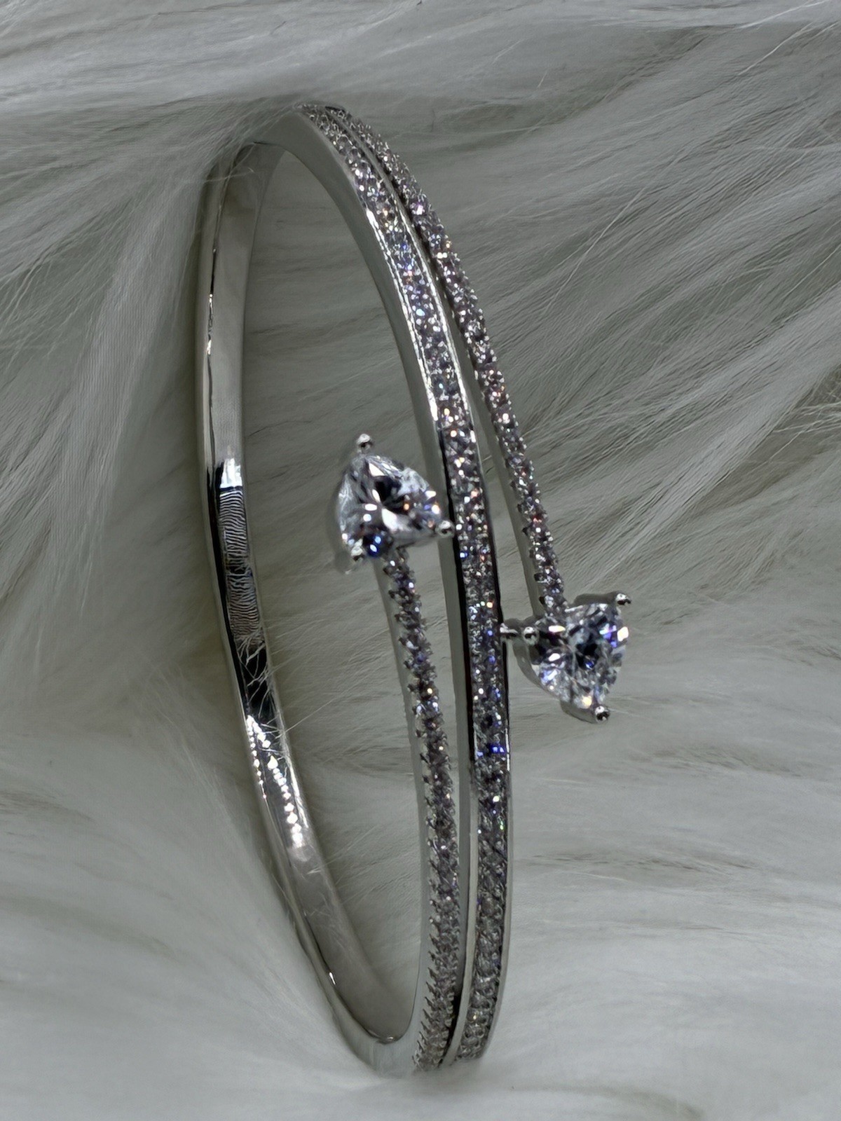 Silver Tone Bangle Bracelet Fashion Fancy Elegant For Any Occasion (CLEARANCE)